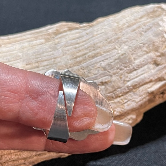 SOLD……Kingman Turquoise Adjustable Sterling Ring - Picture 4 of 6